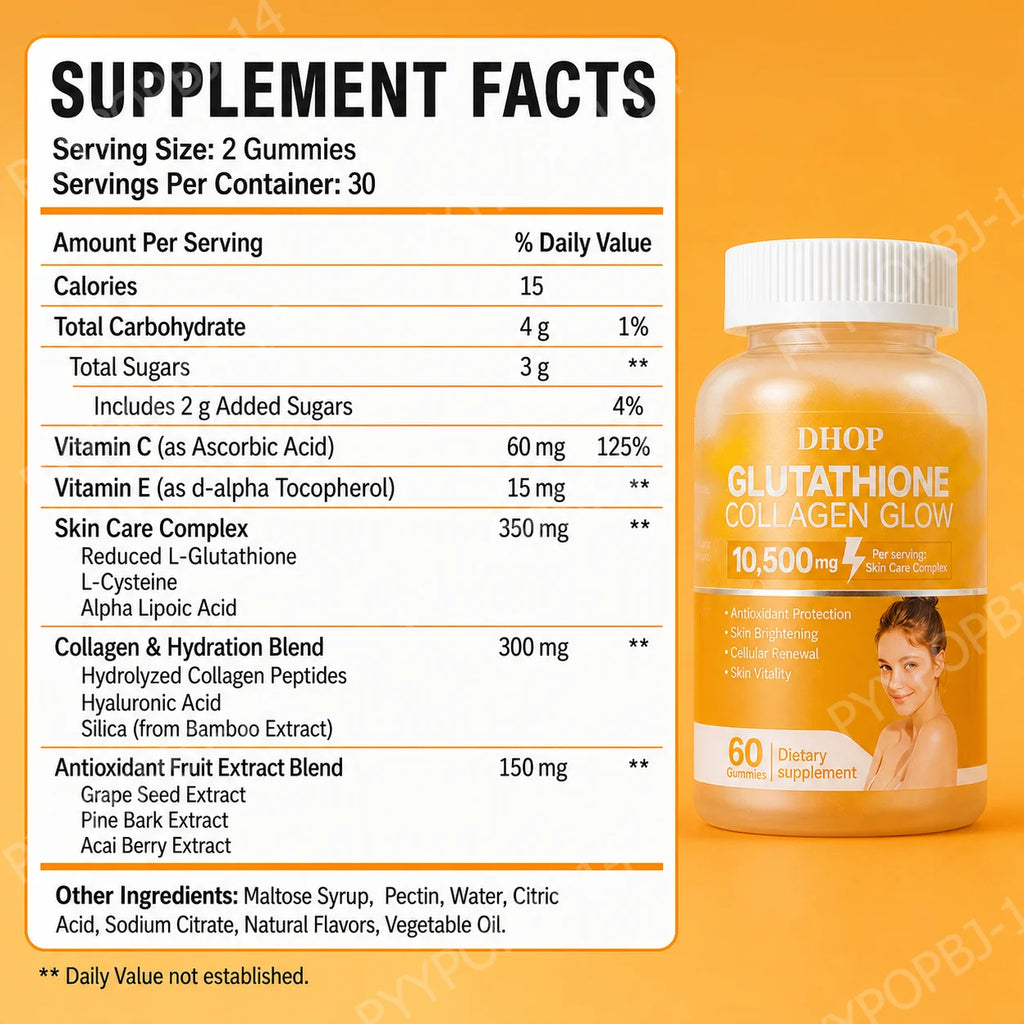 Glutathione Collagen Gummies Vitamin C E